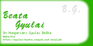 beata gyulai business card